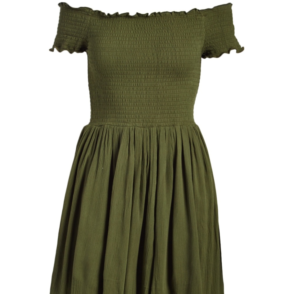 Go Coco Off-Shoulder Fit & Flare Dress